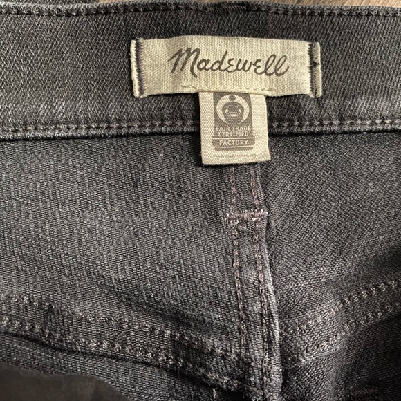 Madewell Women's Black Mid-Rise Kick Out Crop Jeans Size 28 - Picture 11 of 14
